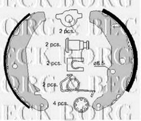 BORG & BECK BBS6157 Комплект гальмівних колодок