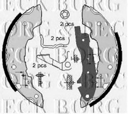 BORG & BECK BBS6067 Комплект гальмівних колодок