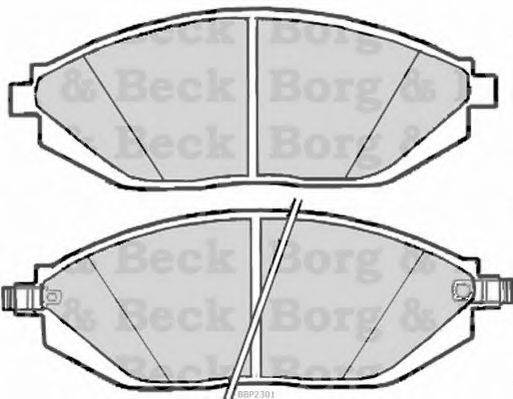 BORG & BECK BBP2301 Комплект гальмівних колодок, дискове гальмо