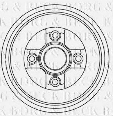 BORG & BECK BBR7243 Гальмівний барабан