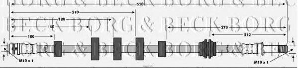 BORG & BECK BBH7572 Гальмівний шланг