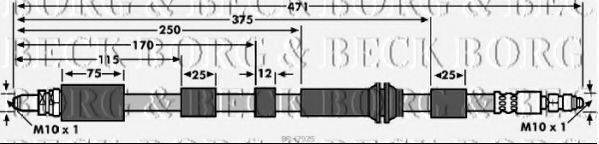 BORG & BECK BBH7925 Гальмівний шланг