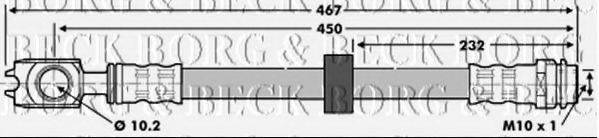 BORG & BECK BBH6631 Гальмівний шланг