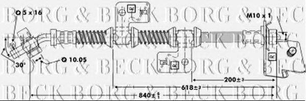 BORG & BECK BBH6670 Гальмівний шланг