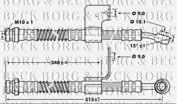 BORG & BECK BBH6801 Гальмівний шланг