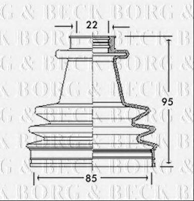 BORG & BECK BCB2165 Пильовик, приводний вал