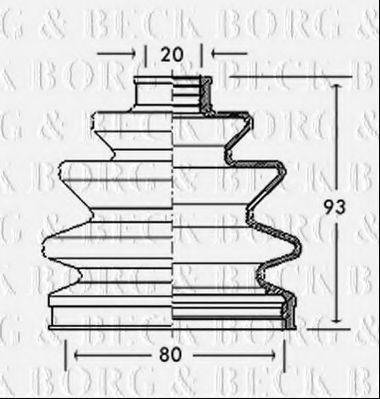 BORG & BECK BCB2171 Пильовик, приводний вал