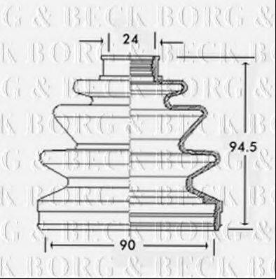 BORG & BECK BCB2208 Пильовик, приводний вал