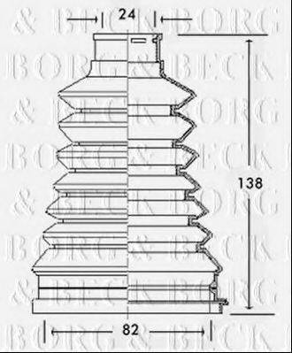 BORG & BECK BCB2226 Пильовик, приводний вал