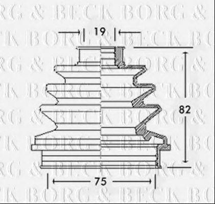 BORG & BECK BCB2260 Пильовик, приводний вал