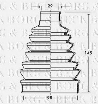 BORG & BECK BCB2284R Пильовик, приводний вал