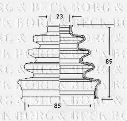 BORG & BECK BCB2286 Пильовик, приводний вал