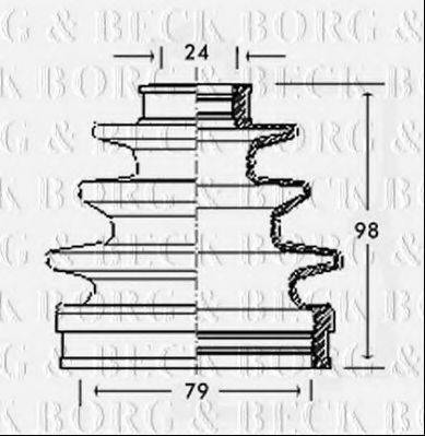 BORG & BECK BCB2299 Пильовик, приводний вал