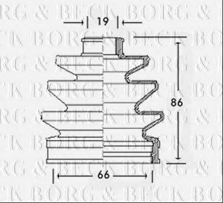 BORG & BECK BCB2303 Пильовик, приводний вал