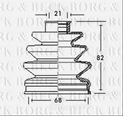 BORG & BECK BCB2314 Пильовик, приводний вал