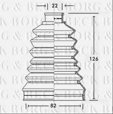 BORG & BECK BCB2319 Пильовик, приводний вал