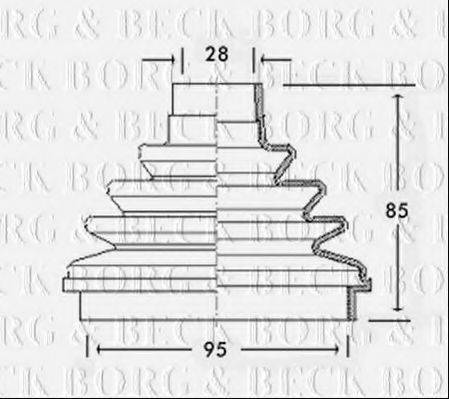 BORG & BECK BCB2320 Пильовик, приводний вал