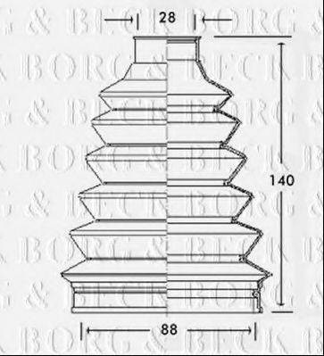 BORG & BECK BCB2339 Пильовик, приводний вал