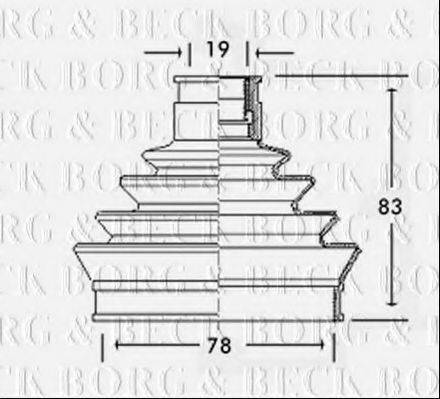 BORG & BECK BCB2344 Пильовик, приводний вал