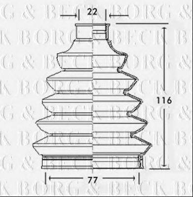 BORG & BECK BCB2346 Пильовик, приводний вал