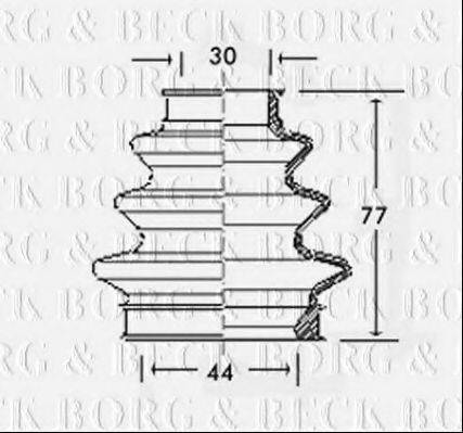 BORG & BECK BCB2349 Пильовик, приводний вал