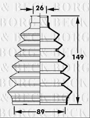 BORG & BECK BCB2367 Пильовик, приводний вал