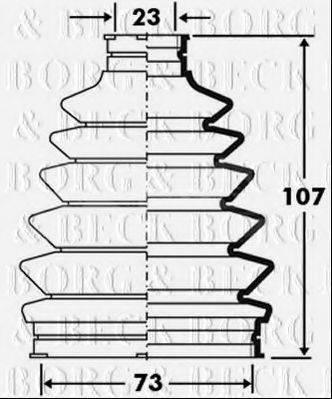 BORG & BECK BCB2375 Пильовик, приводний вал