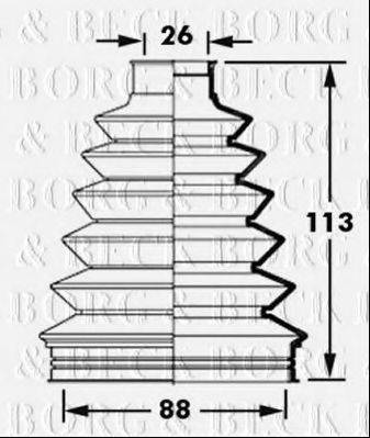 BORG & BECK BCB2376 Пильовик, приводний вал