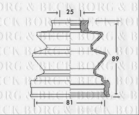 BORG & BECK BCB2458 Пильовик, приводний вал