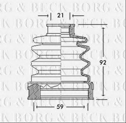 BORG & BECK BCB2656 Пильовик, приводний вал