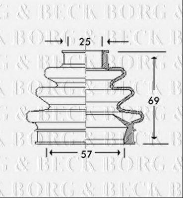 BORG & BECK BCB2774 Пильовик, приводний вал