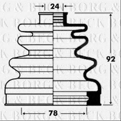 BORG & BECK BCB2829 Пильовик, приводний вал