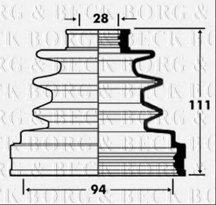 BORG & BECK BCB2877 Пильовик, приводний вал