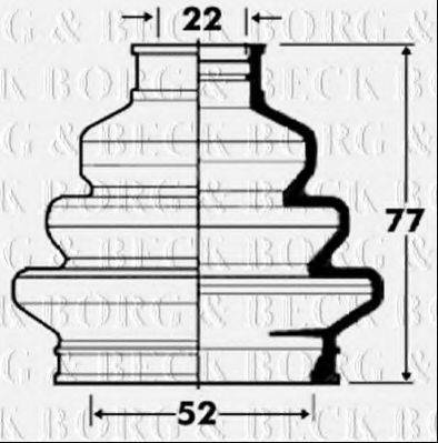 BORG & BECK BCB2884 Пильовик, приводний вал
