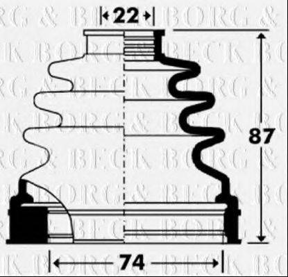 BORG & BECK BCB2904 Пильовик, приводний вал