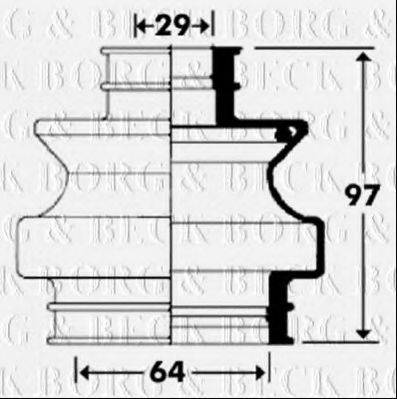 BORG & BECK BCB2910 Пильовик, приводний вал