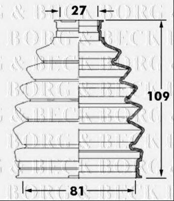 BORG & BECK BCB6009 Пильовик, приводний вал