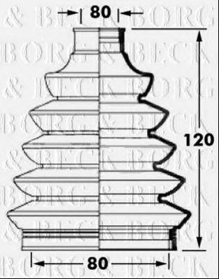 BORG & BECK BCB6029 Пильовик, приводний вал