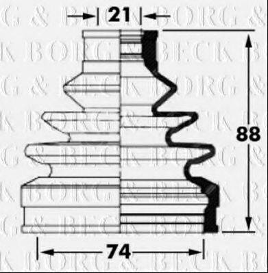 BORG & BECK BCB6045 Пильовик, приводний вал