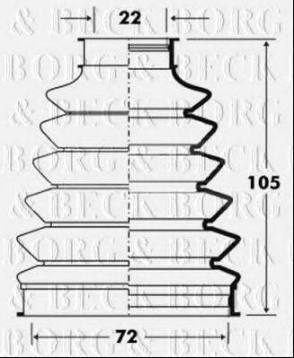 BORG & BECK BCB6073 Пильовик, приводний вал