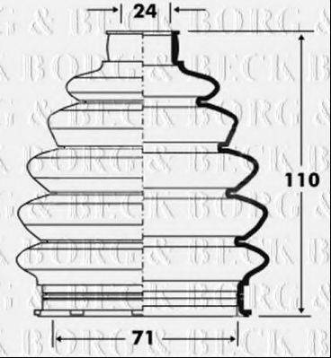 BORG & BECK BCB6078 Пильовик, приводний вал
