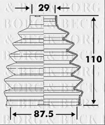 BORG & BECK BCB6111 Пильовик, приводний вал