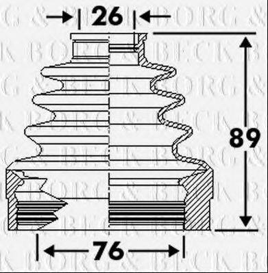 BORG & BECK BCB6112 Пильовик, приводний вал