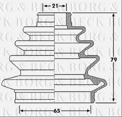 BORG & BECK BCB6216 Пильовик, приводний вал