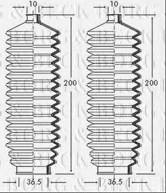 BORG & BECK BSG3039 Пильовик, рульове управління