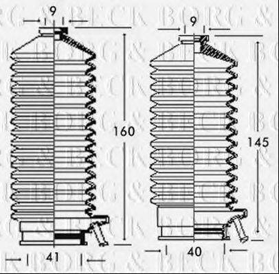 BORG & BECK BSG3134 Пильовик, рульове управління