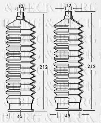 BORG & BECK BSG3139 Пильовик, рульове управління