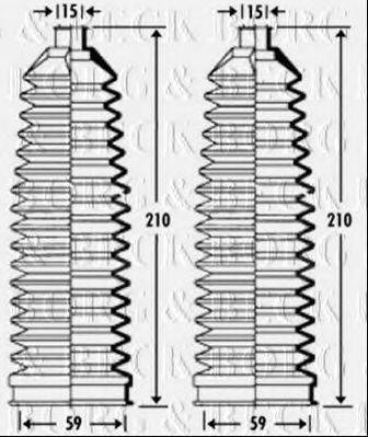 BORG & BECK BSG3274 Пильовик, рульове управління