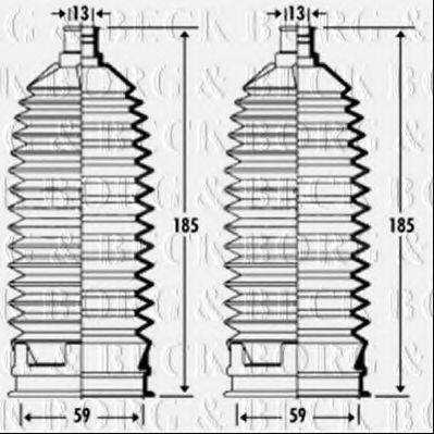 BORG & BECK BSG3314 Пильовик, рульове управління