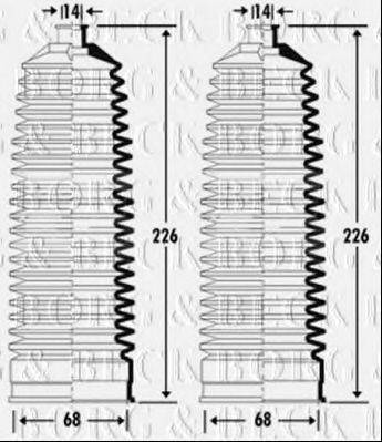 BORG & BECK BSG3328 Пильовик, рульове управління